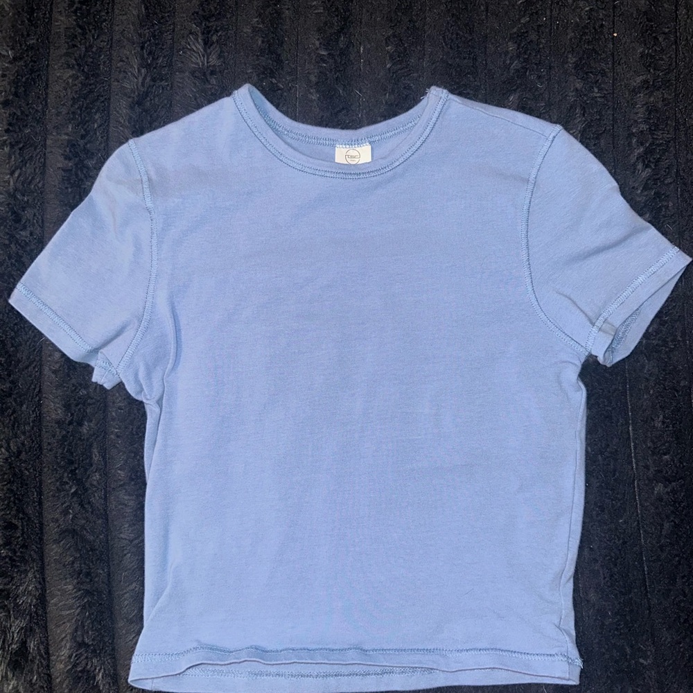 Miami Sky Blue Cotton Blend Tee